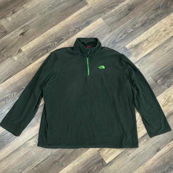 North Face mens pullover fleece size XXL Dark Green - Picture 1 of 11